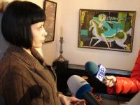 Наталія Логовська спілкується з журналістами